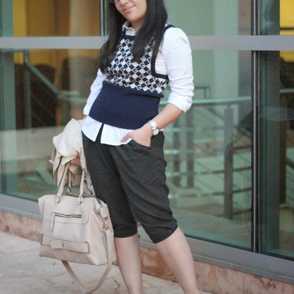 The Factory Charcoal Grey Capri Trousers - Picture 1 of 8